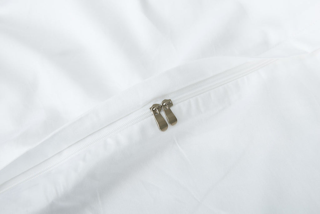 Hotelier Prestigio™ Luxury White Turquoise Stripe Fitted Sheet Set - Affairs Living Pte. Ltd.