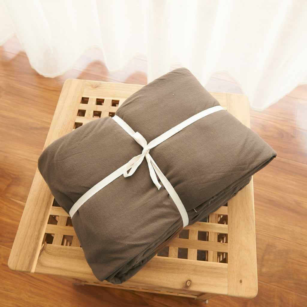 Cotton Pure™ Coyote Brown Jersey Cotton Fitted Sheet Set - Affairs Living Pte. Ltd.