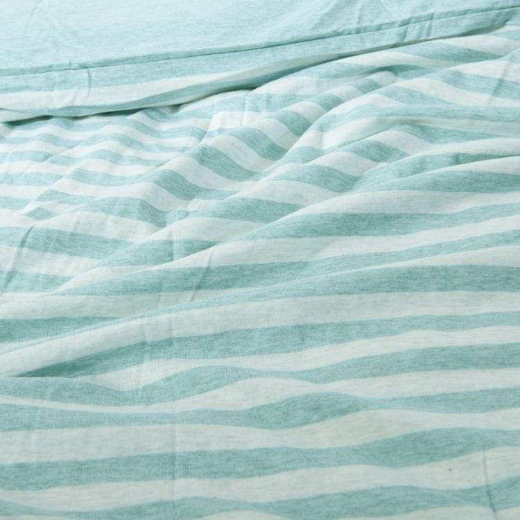 Cotton Pure™ Pale Green Stripe Jersey Cotton Quilt Cover - Affairs Living Pte. Ltd.