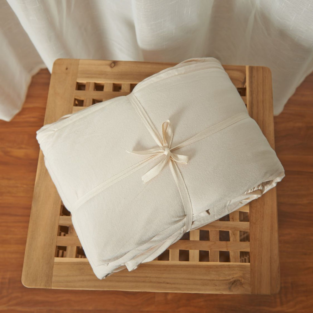 Cotton Pure™ Milky Beige Jersey Cotton Quilt Cover - Affairs Living Pte. Ltd.