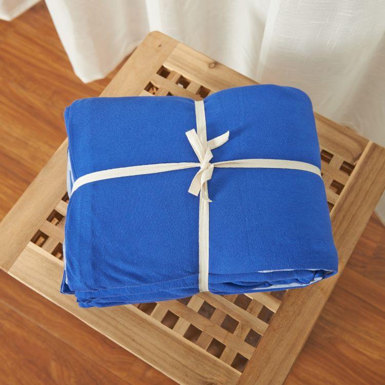 Cotton Pure™ Klein Blue Jersey Cotton Fitted Sheet Set - Affairs Living Pte. Ltd.