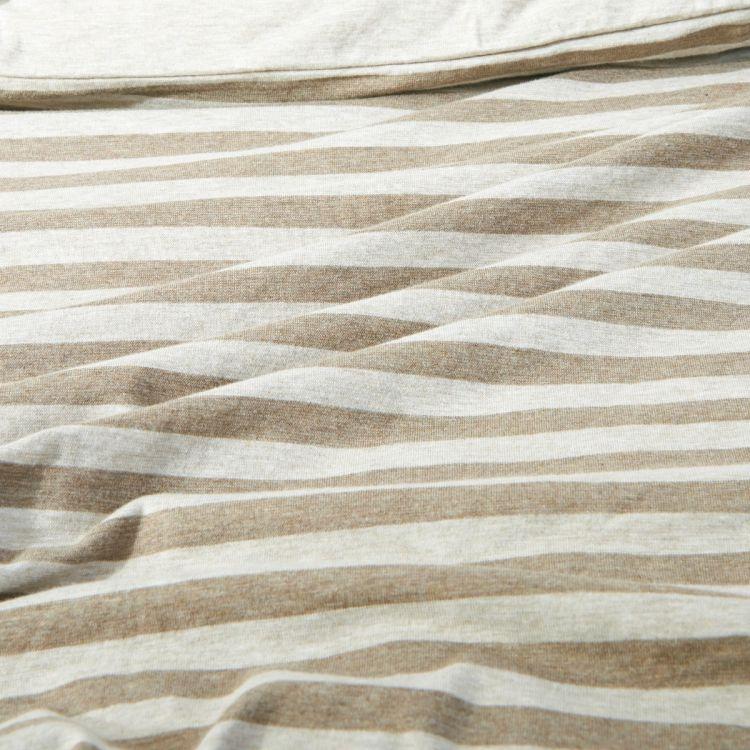 Cotton Pure™ Brownie Beige Stripe Jersey Cotton Quilt Cover - Affairs Living Pte. Ltd.
