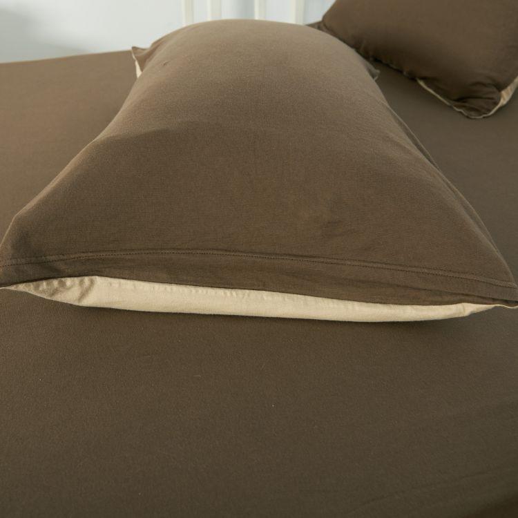 Cotton Pure™ Coyote Brown Jersey Cotton Fitted Sheet Set - Affairs Living Pte. Ltd.