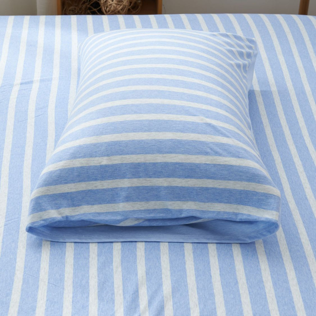 Cotton Pure™ Sky Blue Stripe Pillow Case - Affairs Living Pte. Ltd.