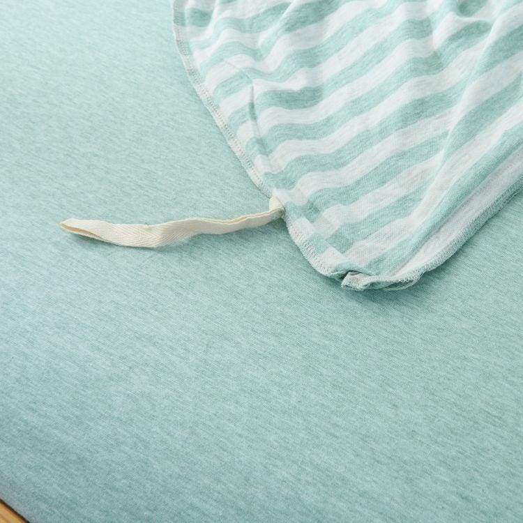 Cotton Pure™ Pale Green Stripe Jersey Cotton Quilt Cover - Affairs Living Pte. Ltd.