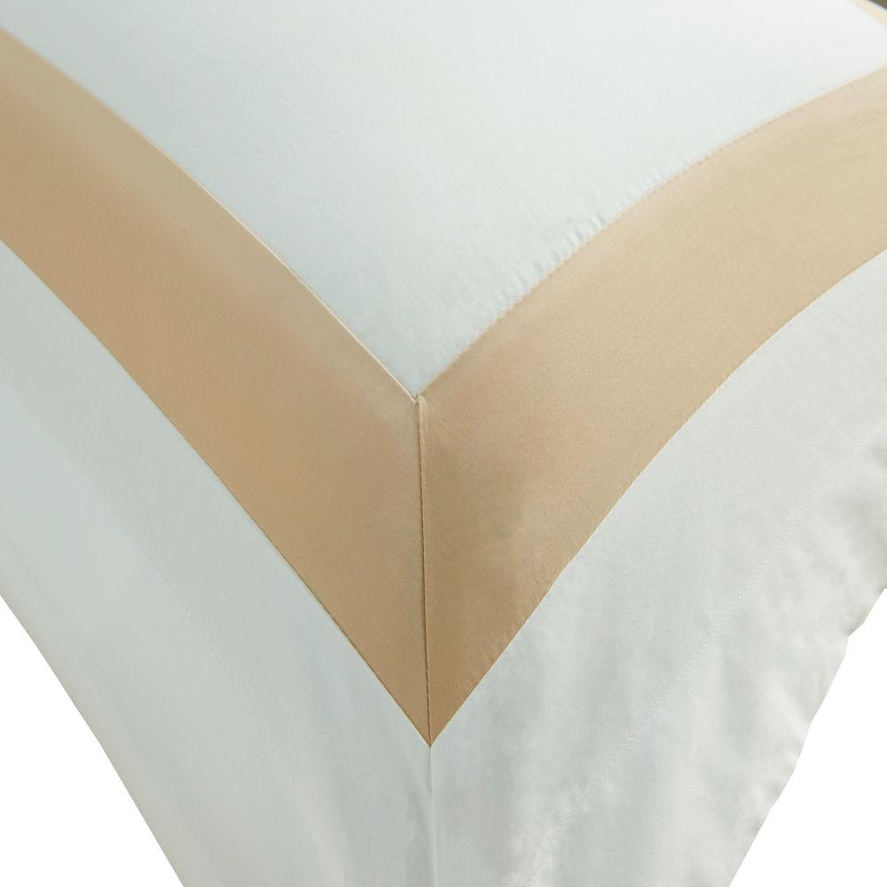 Hotelier Prestigio™ Luxury White Champagne Border Euro Sham - Bedding Affairs