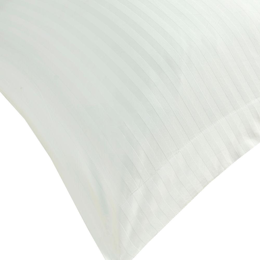 Hotelier Prestigio™ White Sateen Stripe Euro Sham - Bedding Affairs