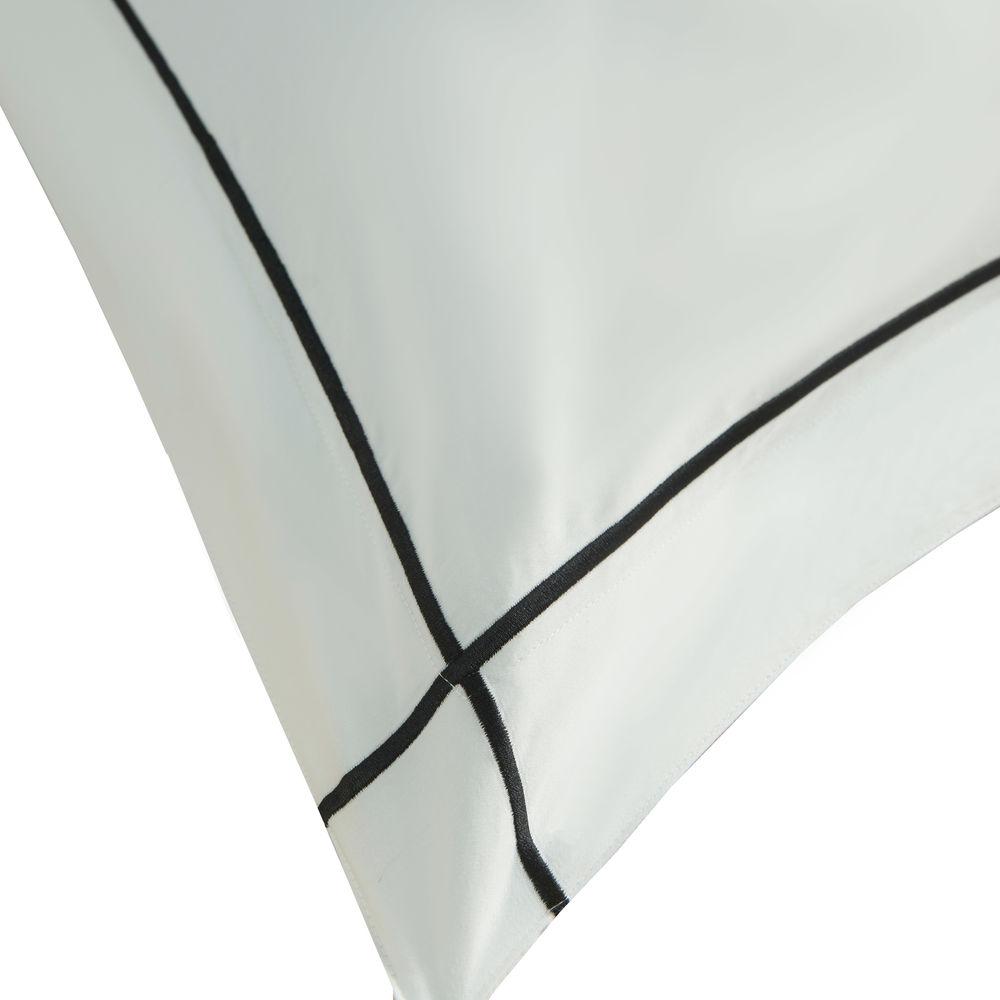 Hotelier Prestigio™ Black Check Embroidery King Sham - Bedding Affairs